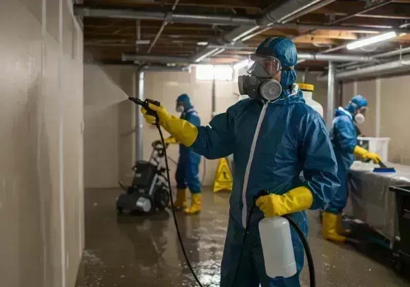 Basement Sanitization and Antimicrobial Treatment process in Wadsworth, IL